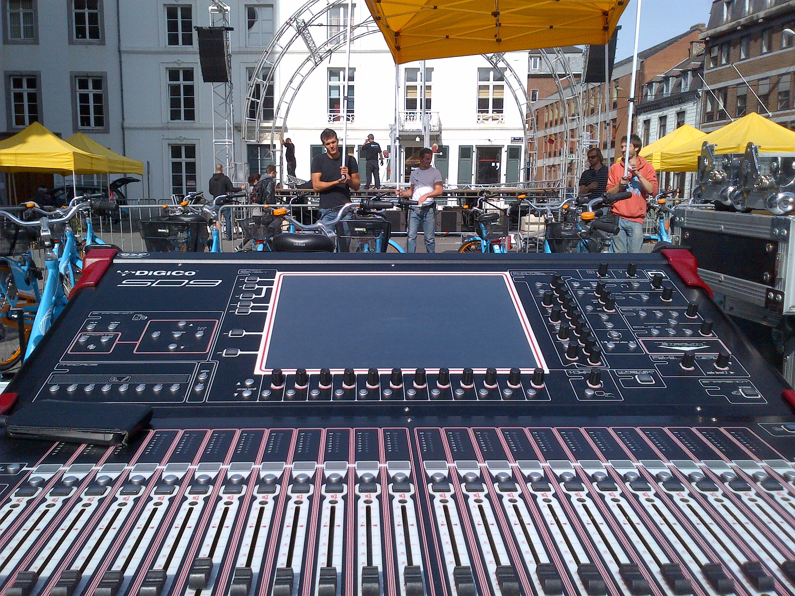 Tous a vélo event Digico SD9 controled by a bicycle